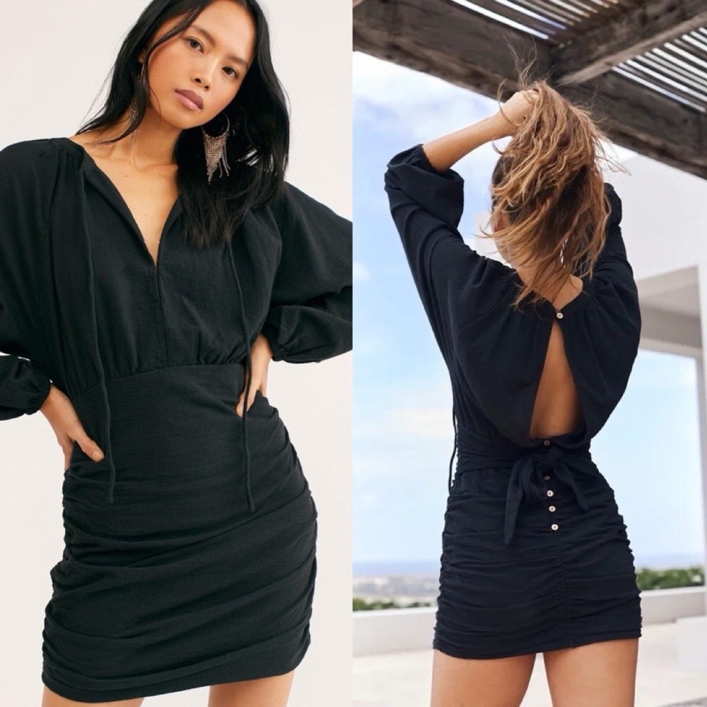 Free People The Only One Fitted Mini Dress, Black Women’s Size XS Beach